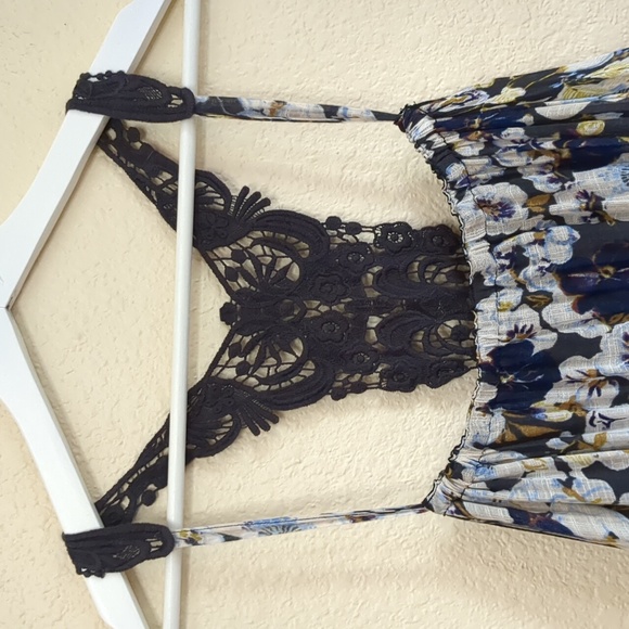Anthropologie Lilka Lace Back Floral Dress XL - Picture 15 of 17